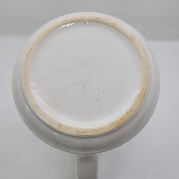 Vintage Country Blue Ribbon Goose Duck Ceramic Creamer Pitcher - Picture 8 of 10